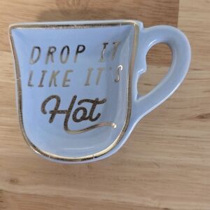 Tea Bag Spoon Rest Ceramic Dish